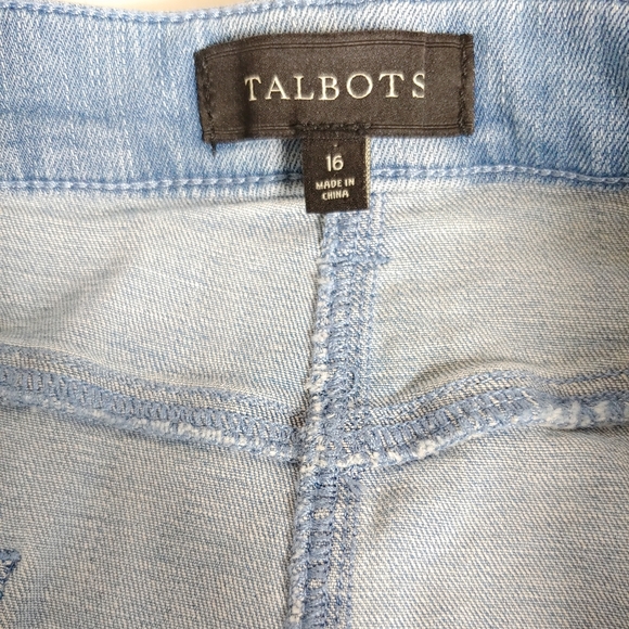 Talbots mini Plus size embroidered Jean skirt - Picture 4 of 5